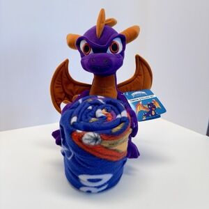 Skylanders Spyro 40"x50" Fleece Throw Blanket & 11" Plush Doll Bed Hugger NEW
